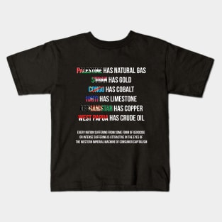 Imperial Capitalism Mining Genocide Kids T-Shirt